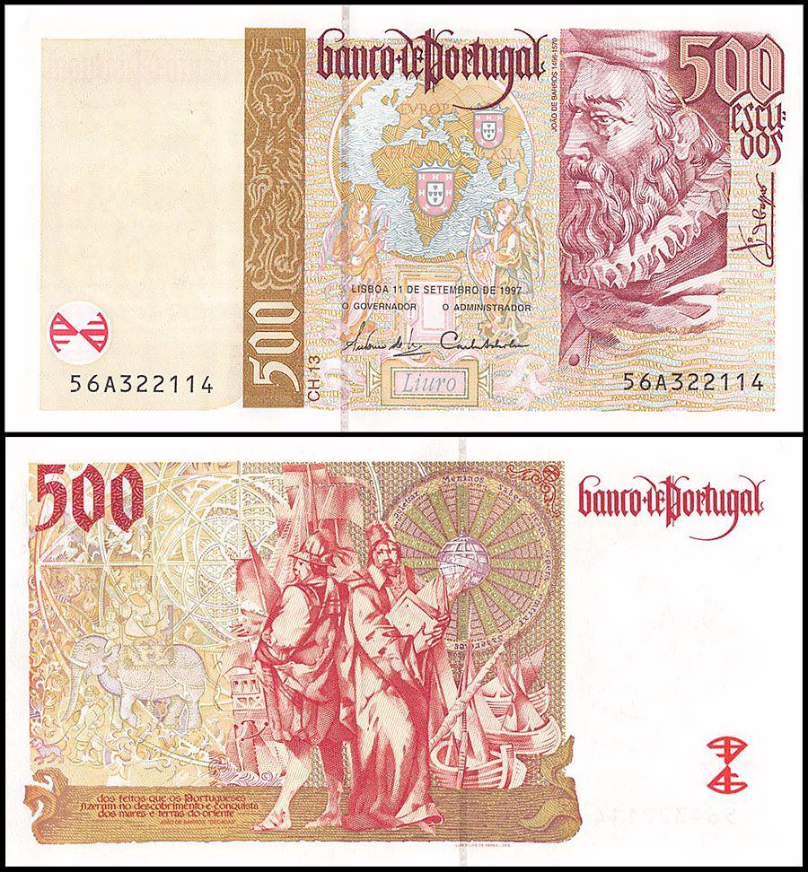 Португалія 500 ескудо 2000. UNC. P-187c