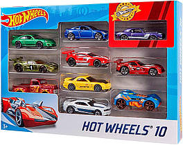 Хот вилс набір металевих машинок 10 шт Hot Wheels 10-Car Gift Pack Mattel 54886