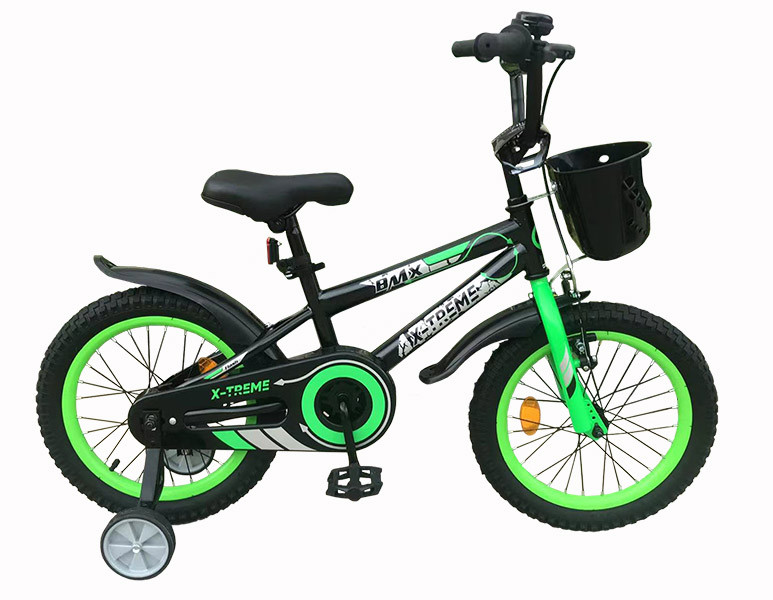 Велосипед X-TREME FLASH 16" чорно зелений 125001
