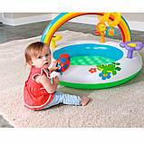 Дитячий надувний манеж Bestway 52239 "Райдуга" (91х56 см) арка з іграшками, надувною підлогою, фото 4