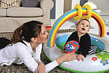 Дитячий надувний манеж Bestway 52239 "Райдуга" (91х56 см) арка з іграшками, надувною підлогою, фото 6