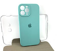 Чехол на iPhone 13 Pro Max накладка бампер Silicone Case Full силиконовый original бирюзовый