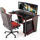 Ігровий геймерський стіл для геймера XG12 Комп'ютерний стіл від виробника 140 см Геймерські столи, фото 8