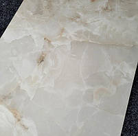 Глянцева плитка під мармур із теплим бежевим відтінком у стилі онікс120х60 Керамараніт, фото 3