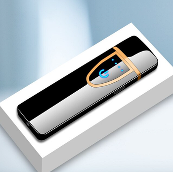Запальничка електроімпульсна USB сенсорна запальничка з зарядкою Чорний (KG-6013)