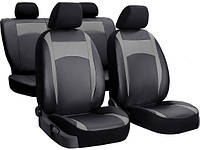 Авточехлы из эко кожи Citroen C5 (2001-2008) Pok-ter Design Leather с серой вставкой