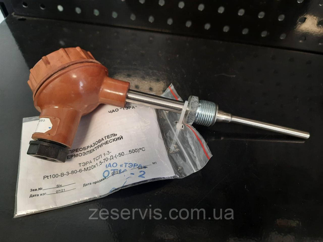 Термоперетворювач ТСП1-3-Pt100-В-3-80-6-70-Д-(-50...500), Тера, фото 1