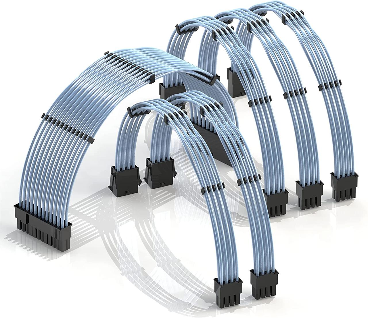 LINKUP PSU Cable 30 см Extension Kit Teflon Compatible with RTX3090