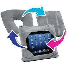 Подушка-підставка 3 в 1 Gogo Pillow Сіра, Підставка для планшета подушка, фото 1