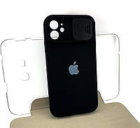 Чехол на iPhone 11 накладка бампер SLIDER Original Soft Touch силиконовый черный