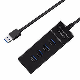Концентратор USB-хаб RIAS 303 4 порти USB 3.0 Black (3_02544)