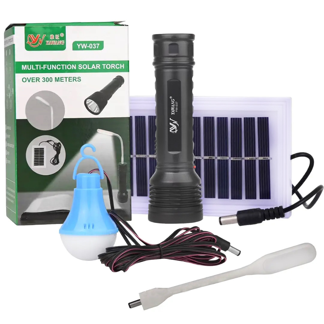 Ліхтар ручний Yawang YW-037 з LED лампою та сонячною панеллю (3_02656), фото 1