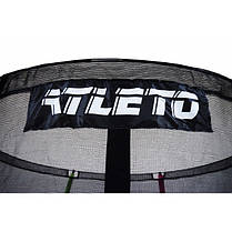 Батут Atleto 404 см з внутрішньою сіткою multikolor, фото 5