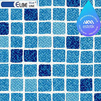 Пленка ПВХ противоскользящая для бассейна Elbeblue Mosaic blue синяя (ширина 1,65м) Германия