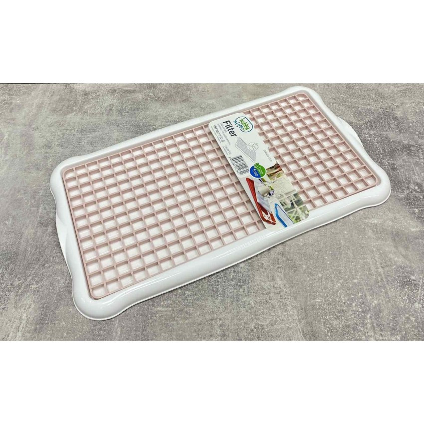 Сушка для посуду 14*19*0,7 см Hobby life 04 1311 рожево-біла, фото 1