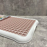 Сушка для посуду 14*19*0,7 см Hobby life 04 1311 рожево-біла, фото 3