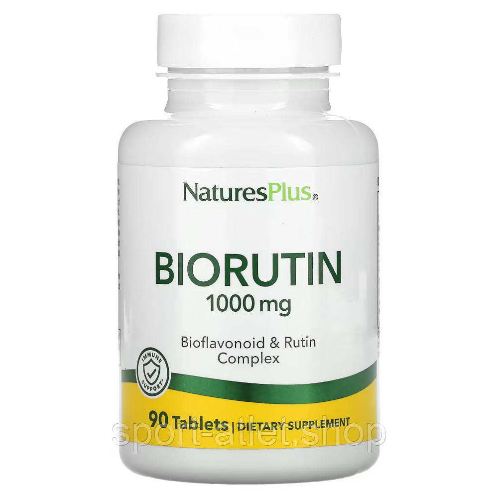 Вітаміни та мінерали Natures Plus BioRutin 1000 mg, 90 таблеток, фото 1