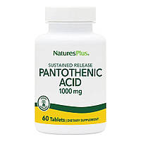 Витамины и минералы Natures Plus Pantothenic Acid 1000 mg, 60 таблеток
