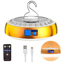 Підвісна лампа на сонячній батареї з PowerBank, 202 / Світильник-ліхтар з магнітом та пультом