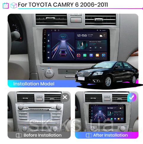 Junsun 4G Android магнітолу для Toyota Camry 40 50 2006 — 2011 wifi