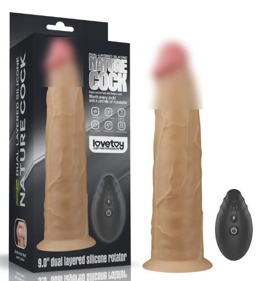 Двошаровий платиновий силіконовий обертовий фалоімітатор | Puls69, фото 1