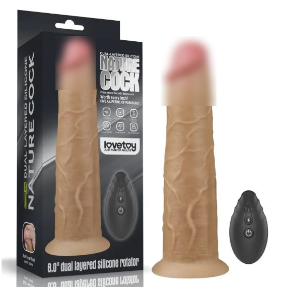 Двошаровий платиновий силіконовий обертовий фалоімітатор   | Puls69, фото 1