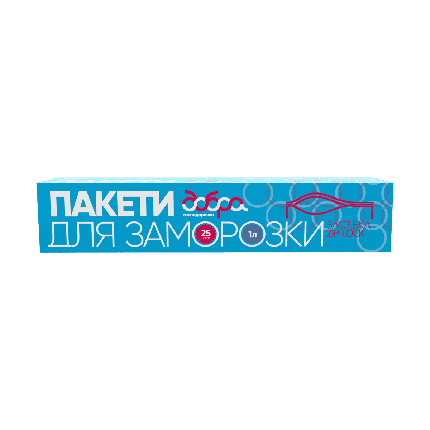 Пакети для заморозки 1л*25шт ТМ Добра Господарочка (1154), фото 1
