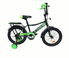 Велосипед X-TREME STORM 16"  чорно зелений 125037