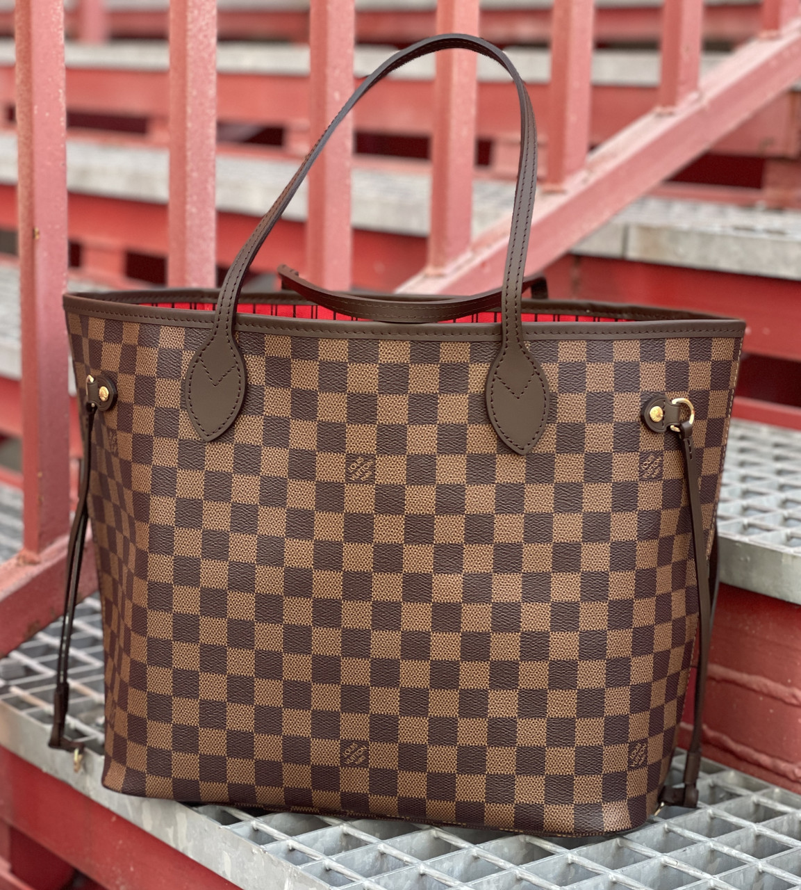 Сумка Neverfull Damier Ebene Canvas Louis Vuitton (Луі Вітон Неверфул Канва)