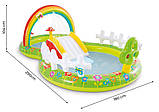Надувний ігровий центр Intex 57154 « Мій сад» (290х180х104 см) (з надувними іграшками, фонтаном і гіркою), фото 9
