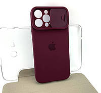 Чехол на iPhone 13 Pro Max накладка бампер SLIDER Silicone Case Full original фиолетовый