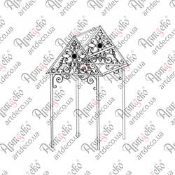 Кований навіс для криниці КОМПЛЕКТ ЕЛЕМЕНТІВ 1230х2300х1500
