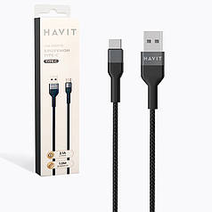 Кабель з'єднувальний зарядний HAVIT HV-CB623C Type-C USB 1 м HV-CB623C