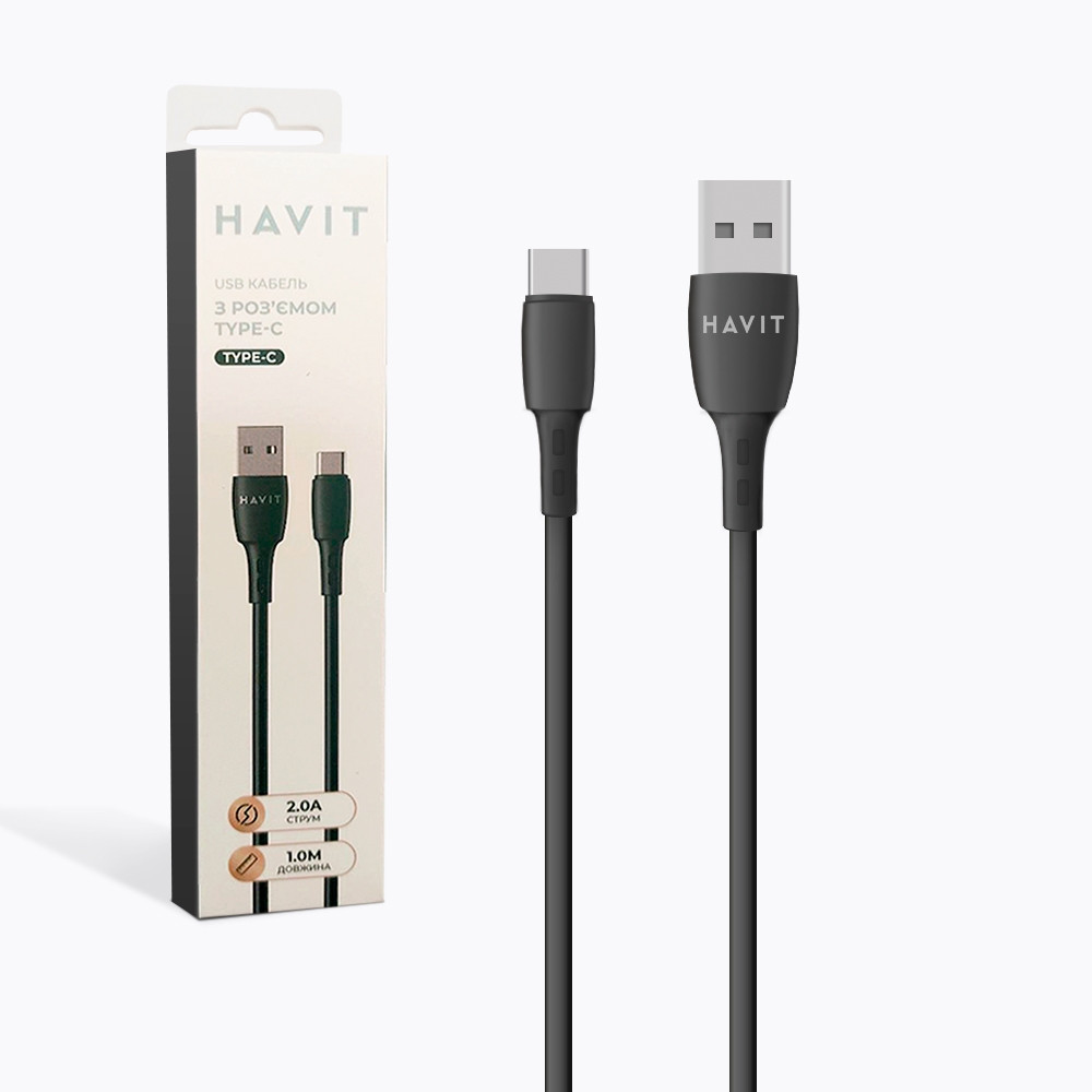 Кабель з'єднувальний зарядний HAVIT HV-CB620C USB to Type-C 1 м HV-CB620C