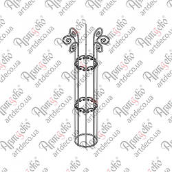 Кована огорожа для захисту дерева  1500хD-300 КОМПЛЕКТ ЕЛЕМЕНТІВ