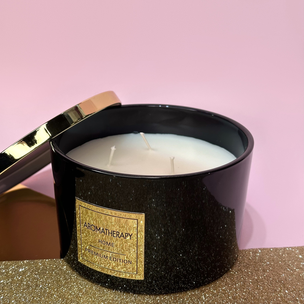 Ароматична свічка AROMATHERAPY HOME з 3 ґнотами 1 кг Маршмелоу (час горіння 35 годин), фото 1