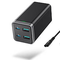 Зарядное устройство USB C, 4-портовый GaN-адаптер для быстрой зарядки USB для настольных ПК мощностью 65 Вт