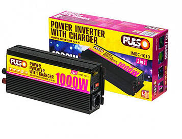 Перетворювач напруги 12V-220V/1000W/10A/клеми Pulso IMBC-1010
