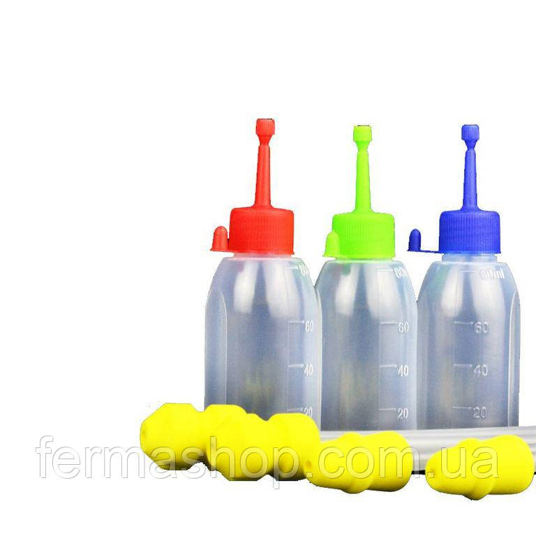 Пляшки для осіменіння свиней + катетер (комплект 10шт.), фото 1