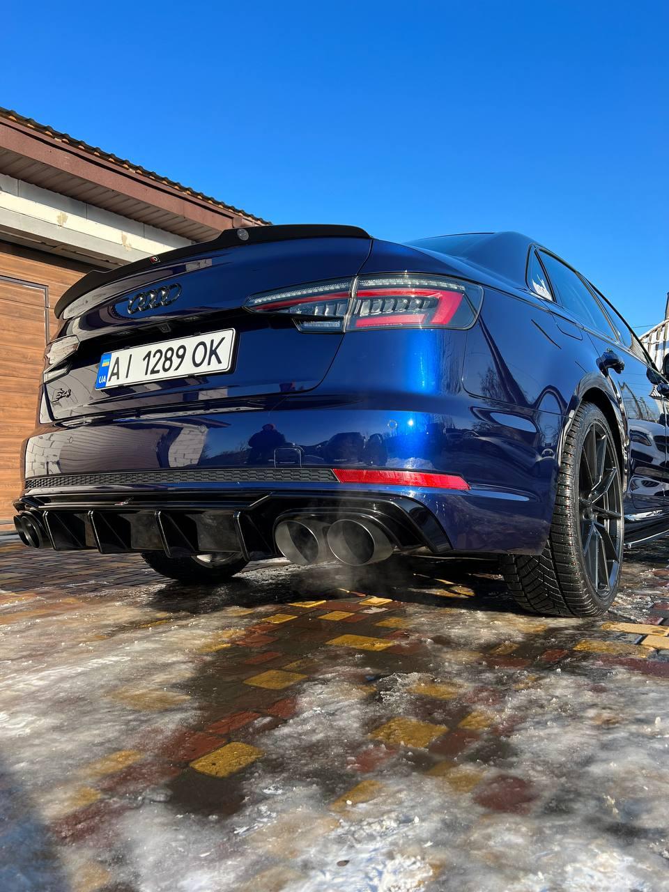 Дифузор Audi S4 B9 / A4 B9 S-line (16-19) тюнінг обвіс спідниця елерон (V1)