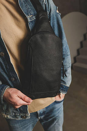 Чоловіча сумка із натуральної преміальної шкіри SKILL Slow. Українського виробництва, фото 2