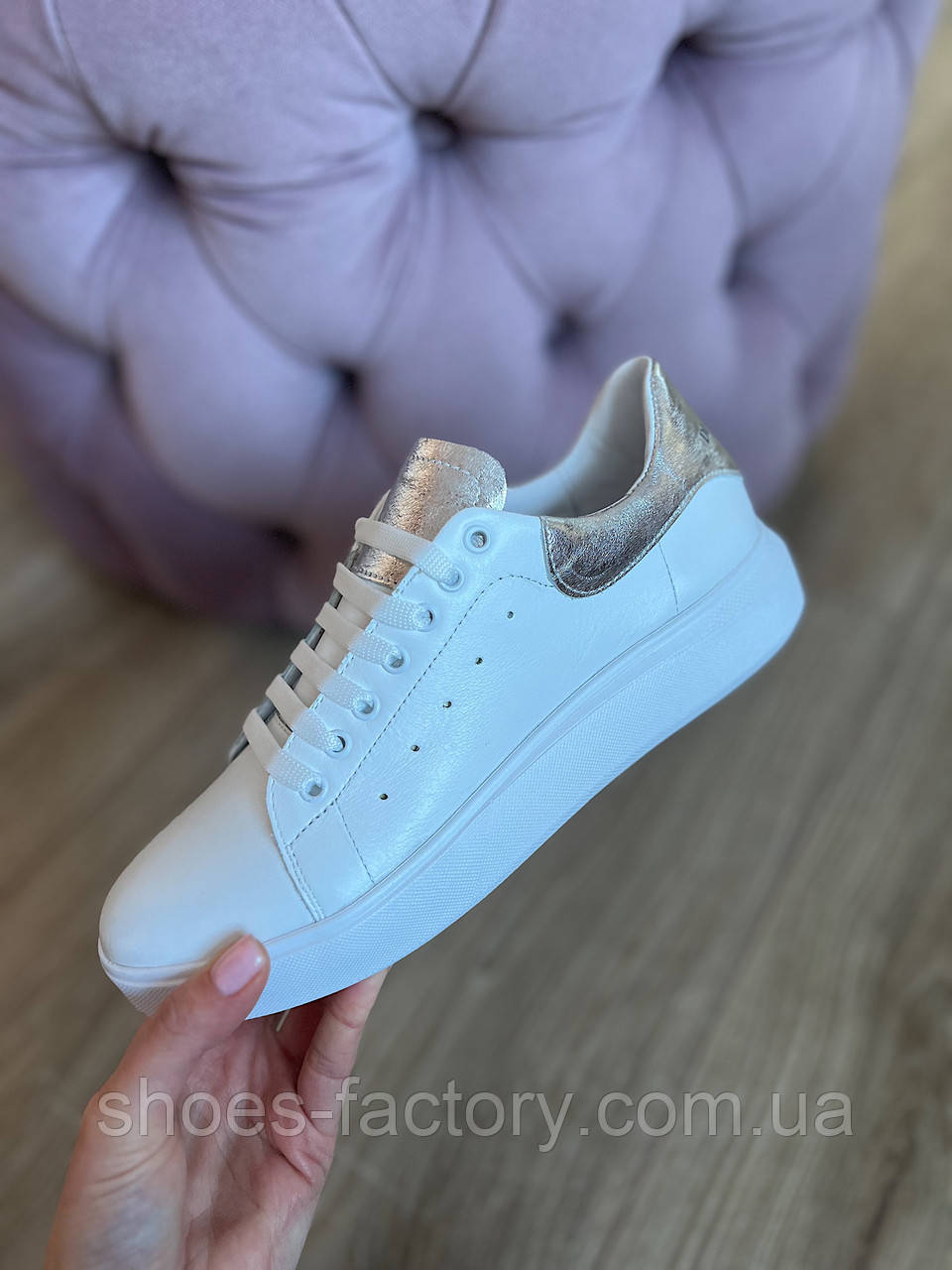 Білі кеди жіночі шкіра Ditas