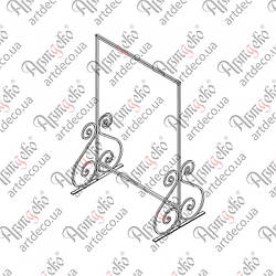 Кована рамка-стенд для плакатів, офісний фліпчарт 1000х1500х600