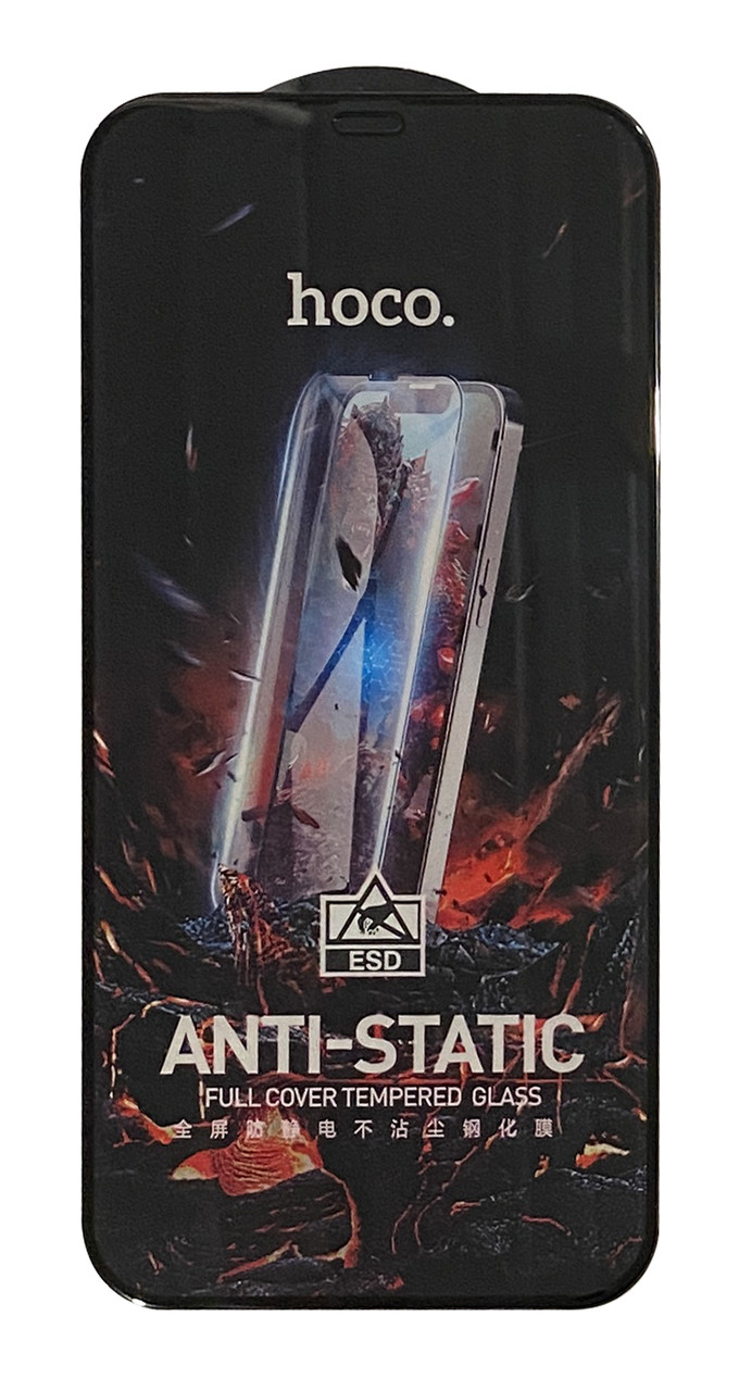 Захисне скло NoName Hoco G10 HD Anti-static для iPhone 12 Pro Max Чорне (тех. паковання), фото 1
