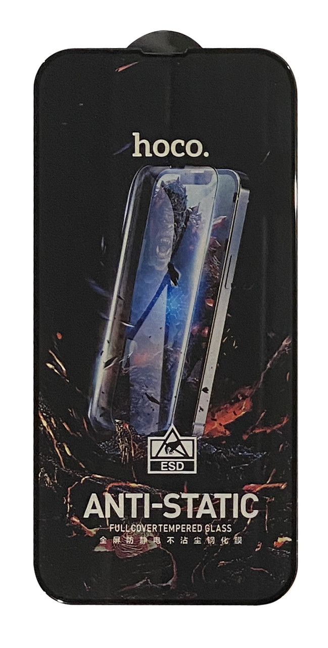 Захисне скло NoName Hoco G10 HD Anti-static для iPhone 13 Pro Max/14 Plus Чорне (тех. паковання), фото 1