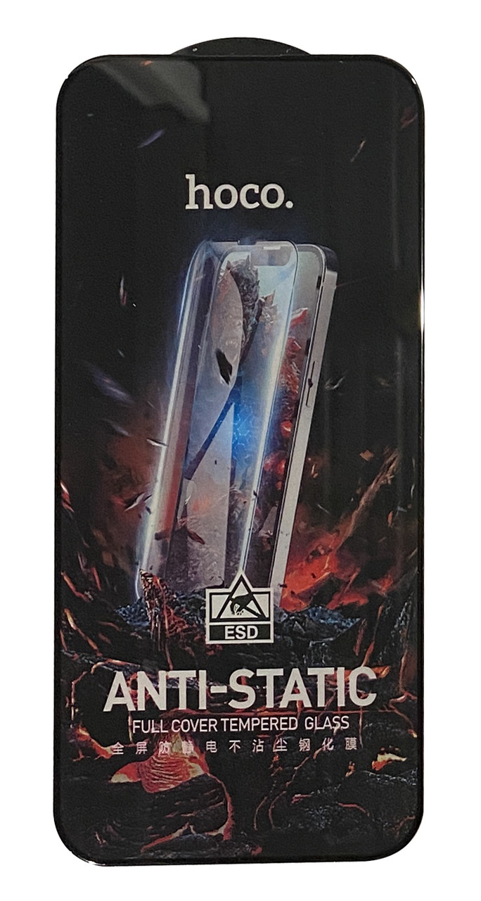 Захисне скло NoName Hoco G10 HD Anti-static для iPhone 14 Pro Max Чорне (тех. паковання), фото 1