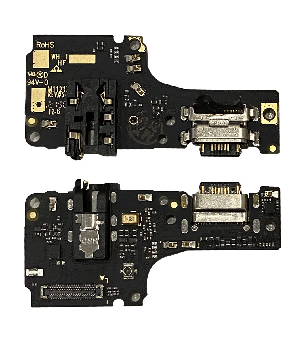 Нижня плата Xiaomi Mi Note 10 (2019) з конектором зарядки + мікрофон + компоненти, фото 1