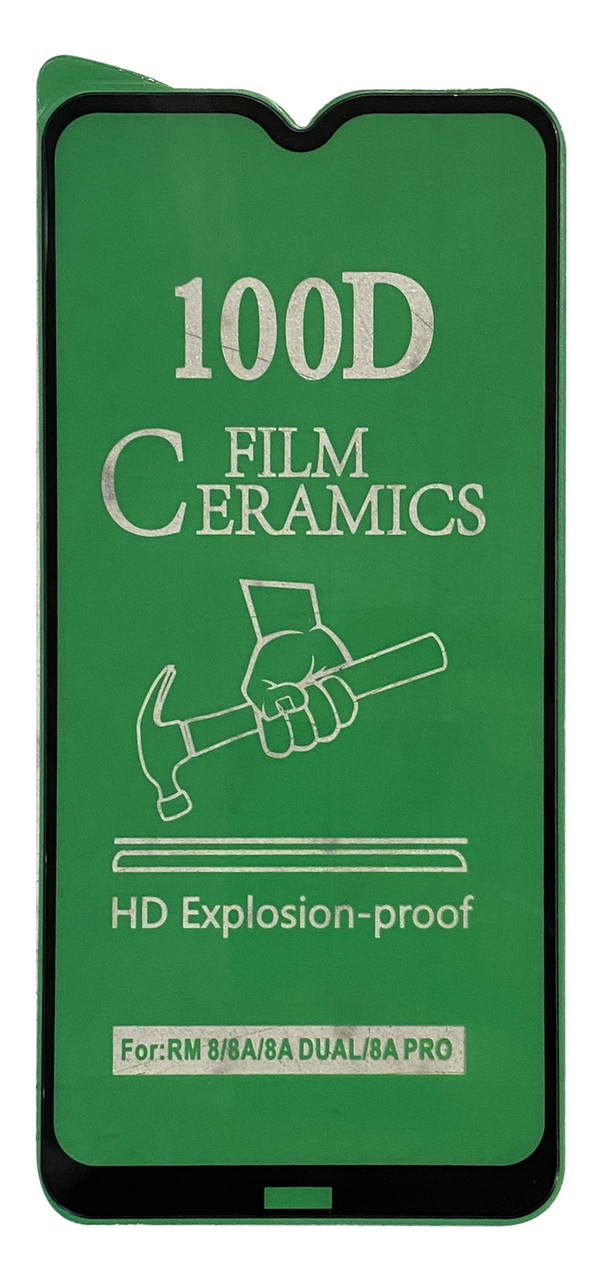 Захисне скло NoName Film Ceramic для Xiaomi Redmi 8/8A Чорне Без паковання, фото 1