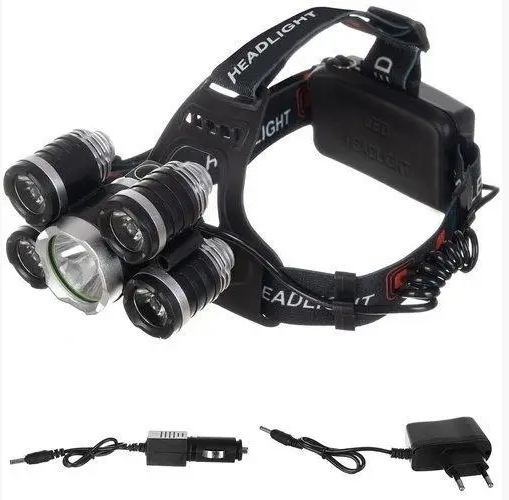 Налобний ліхтар 5 світлодіодних T6 CREE 16144, фото 1