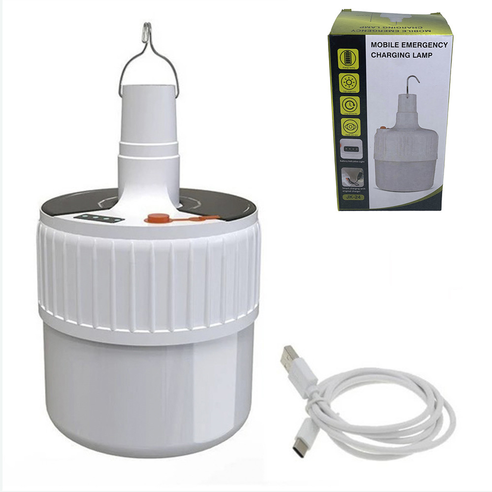 Ліхтар підвісний з акумулятором з USB заряджання Solar Lamp JK 24 LED Лампа на сонячній батареї для кемпінгу з гачком, фото 1